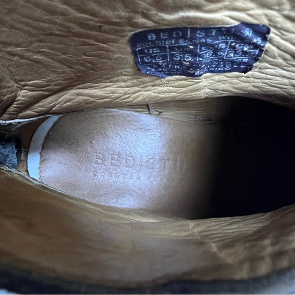 Bed Stu Arcane Boots Womens Sz 6.5 Gray Leather Ankle Zip Ruched Distressed Boho - Picture 4 of 15